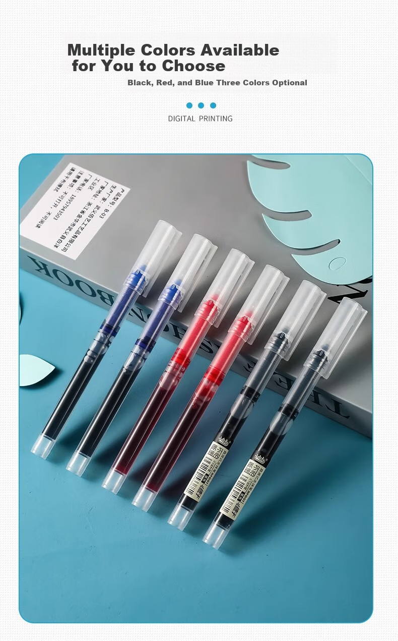 Xiaobaidian Red 0.5mm Neutral Liquid Rollerball Pen Full Needle Tube Red Correction Pen Large Capacity Carbon Ballpoint Pen 40pcs/Barrel RP007 1
