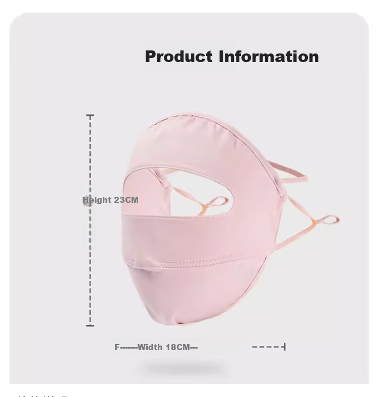 XUEXIMAN Ice Silk Sun Protection Face Mask for Women, Cool And Breathable Full Face Mask, UV Protection, Face-Shaping, Lightweight Face Cover 19