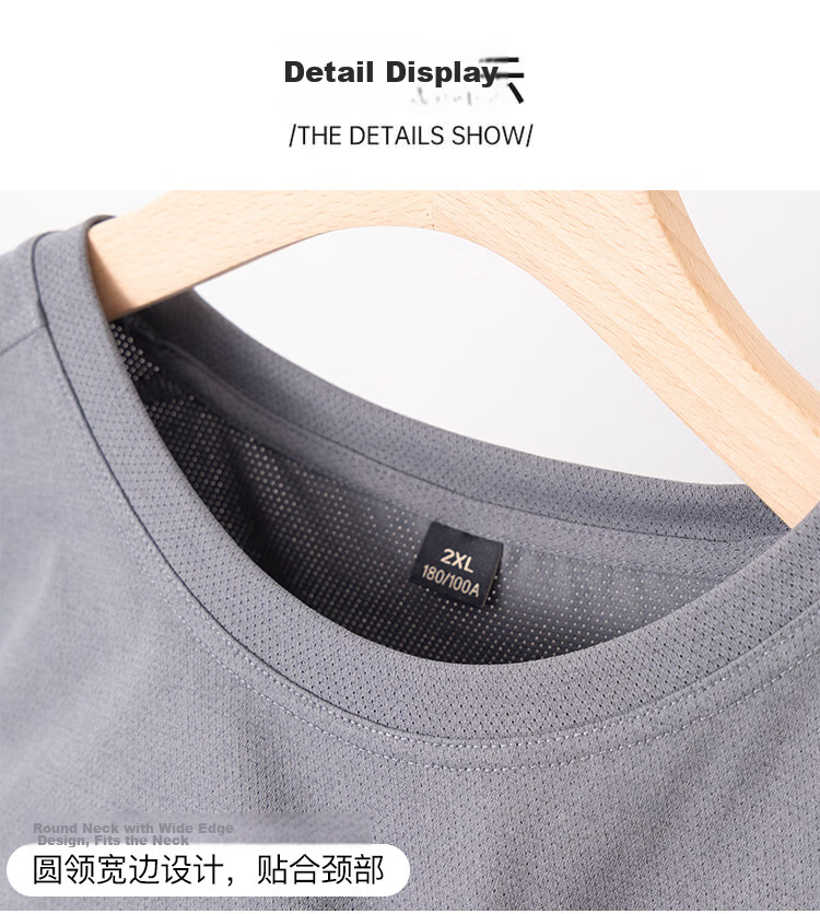 Miiow Men's Sports Vest Summer Running Fitness Cool Sun Protection Crew Neck Sleeveless Mesh Quick-Dry T-Shirt 15