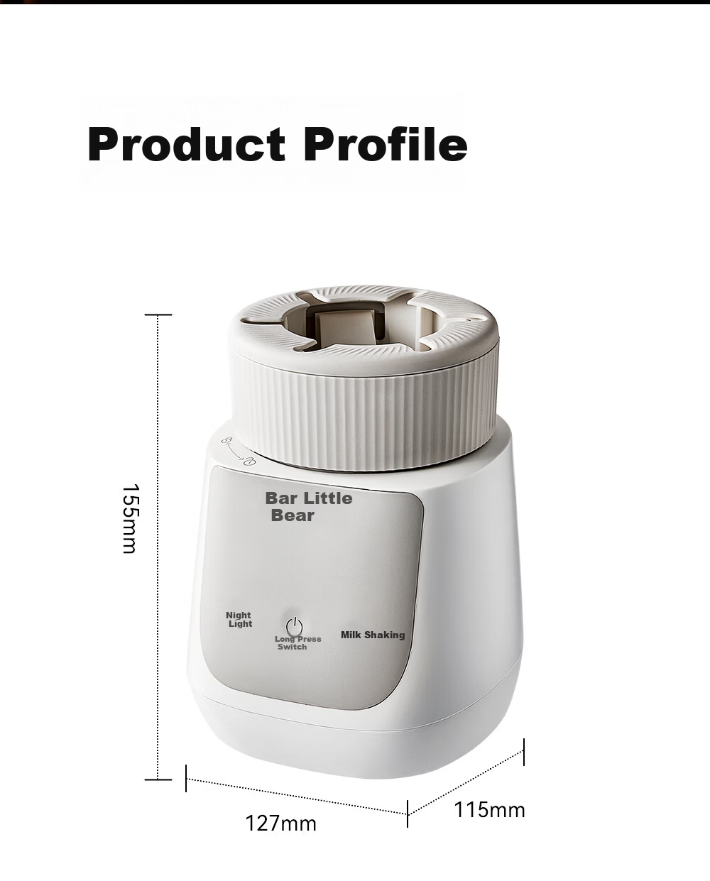 Bear Wireless Electric Baby Milk Powder Mixer P3 Bottle Shaker 15
