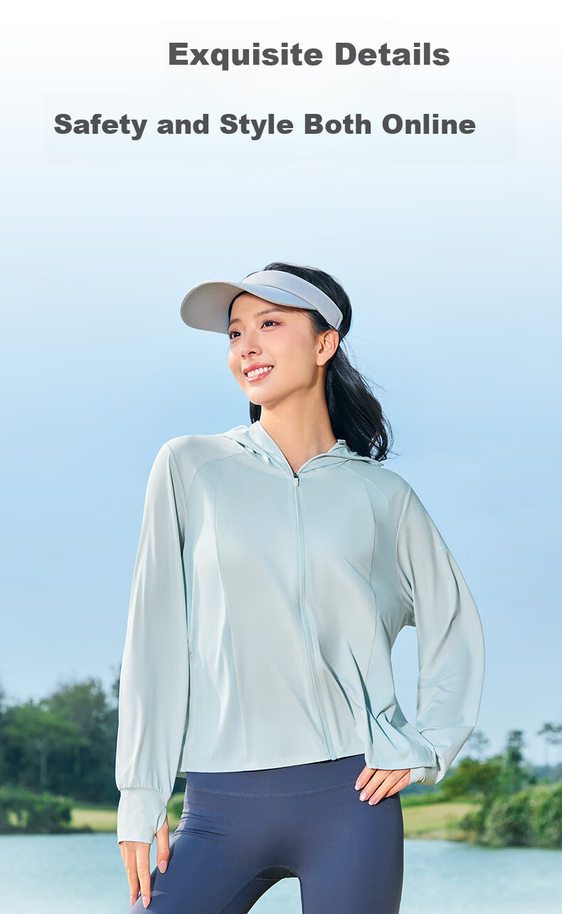 Erke Women's Knitted Sun Protection Jacket Summer Quick-Dry Ice Cooling Breathable UPF80+ Outdoor Sports Windbreaker 5