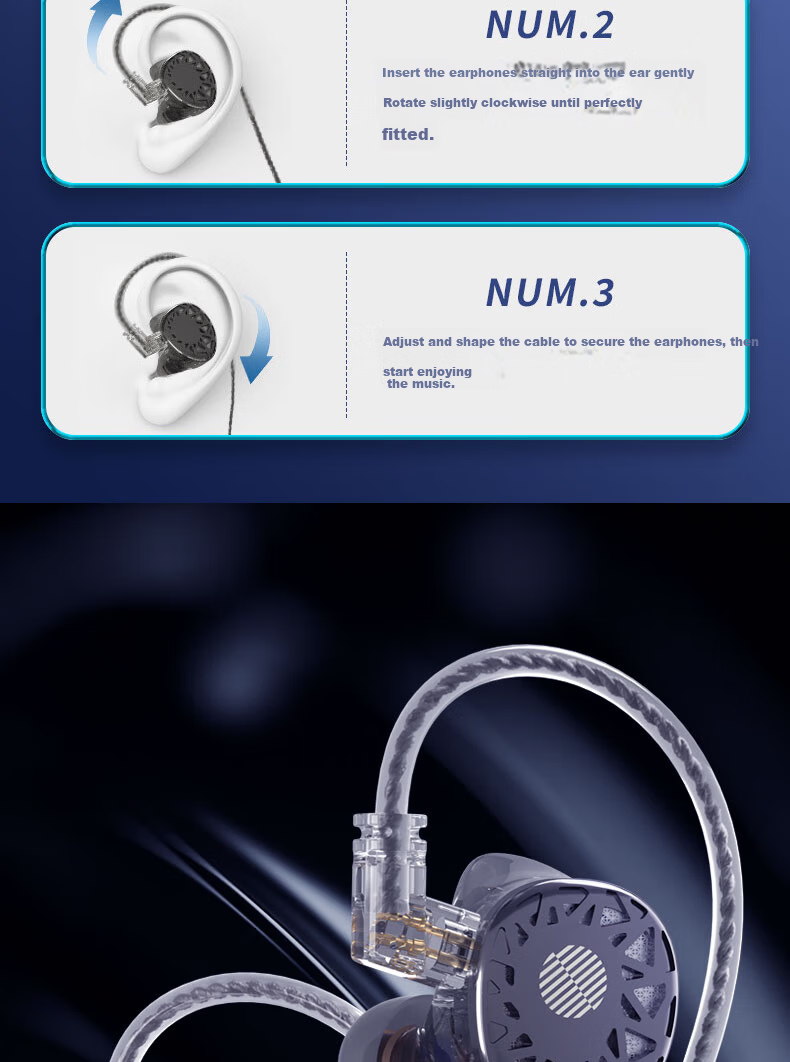 ICON ZEN EARTH Professional Monitoring Earphones 1.2m Wired Dynamic In-Ear HiFi Earphones Balanced Armature Ear Monitor 11