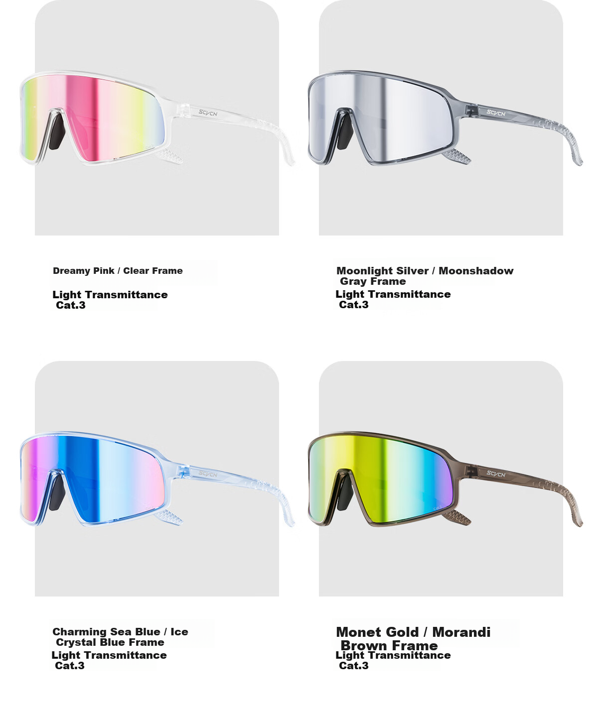 SCVCN Cycling Sunglasses Unisex Outdoor Sports Polarized Windproof Anti-Fog Day and Night Use 16