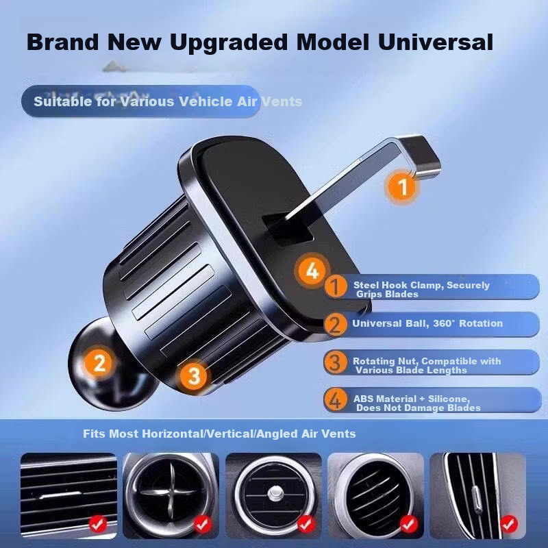 Digalun New Car Phone Holder Car Air Vent Navigation Gravity Invisible Retractable Mount 20
