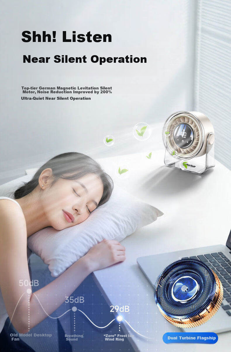 DIAMOND [26 Years New Upgrade] Desktop Mini Fan Small Home Silent Office USB Rechargeable Fan Long Battery Life Student Dormitory Bed Clip Portable Air Circulation Fan 18