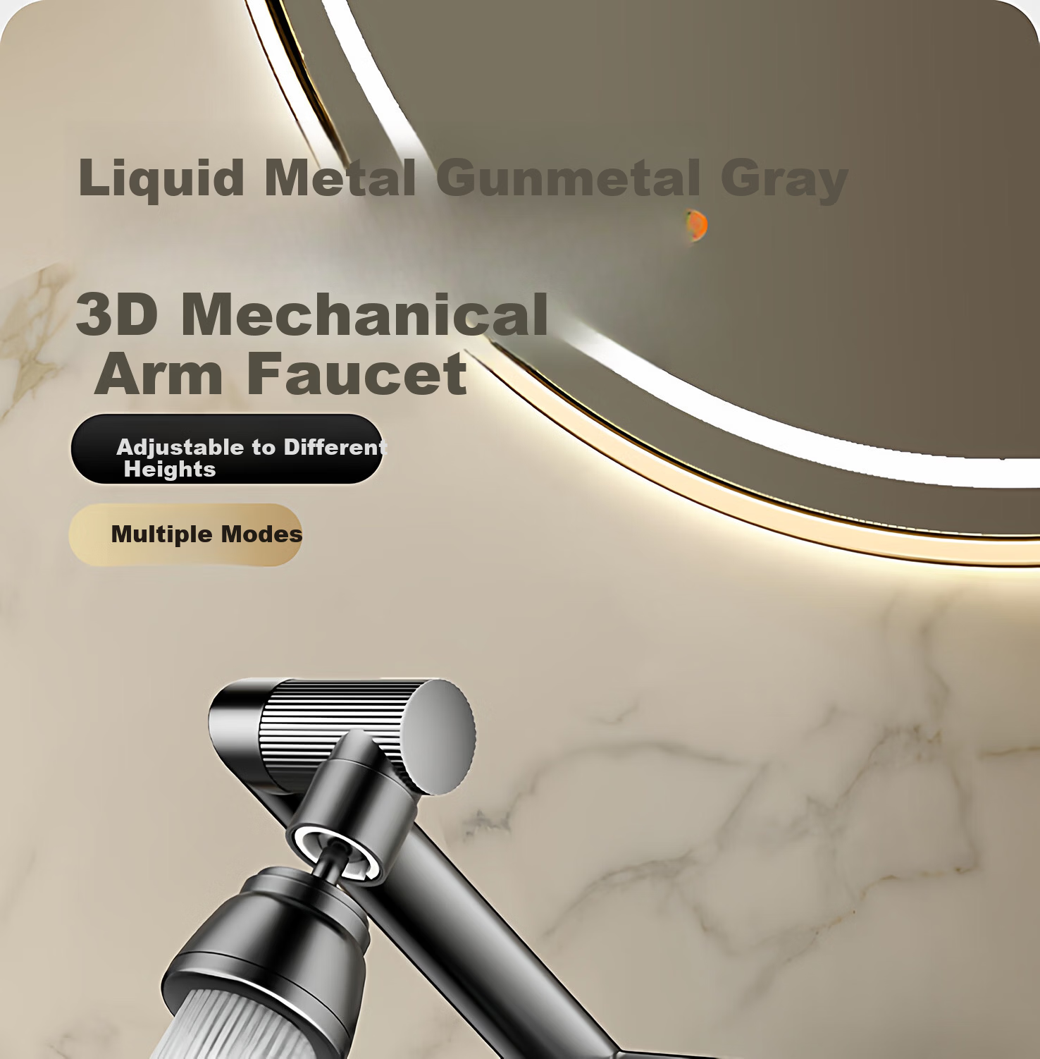 Baihan Basin Faucet Bathroom Sink Faucet Hot and Cold Water Two-in-One 1