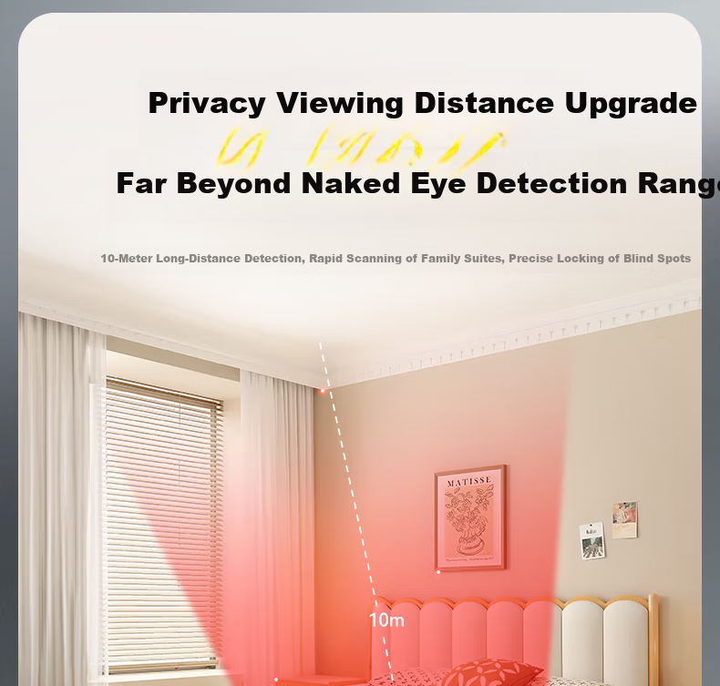 Zhiguozhe Hotel Camera Detector with Four Modes, UV Light Detection, Wireless Infrared Signal Anti-Spy Camera Detector, Anti-Peeping Surveillance Inspection Device 18