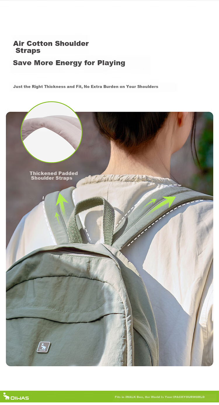 OIWAS Casual Backpack Simple Fashion Large Capacity Student School Bag Sports Bag Men Commuter Bag Blue 9