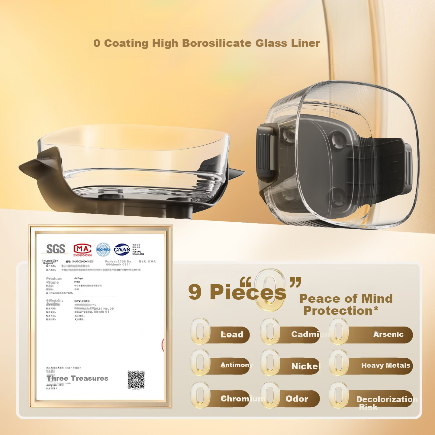 Dreame PT60 7L Air Fryer Steam Oven Combo with Glass Inner Pot, Visible Non-Stick Coating, 2026 New Model