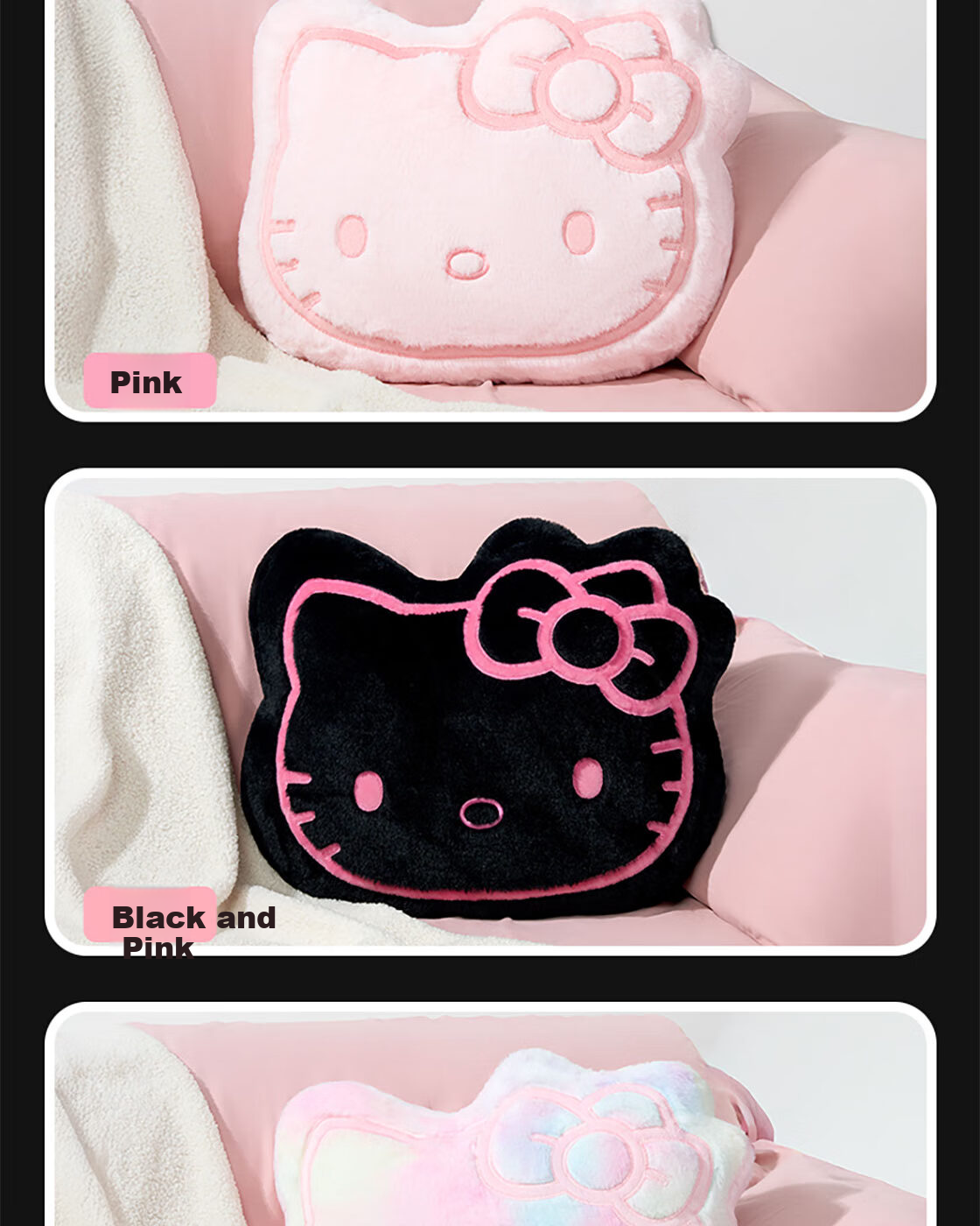 MINISO Sanrio Family Series Hello Kitty No.18 Large Head Pillow Sofa Cushion Birthday Gift Pink 3