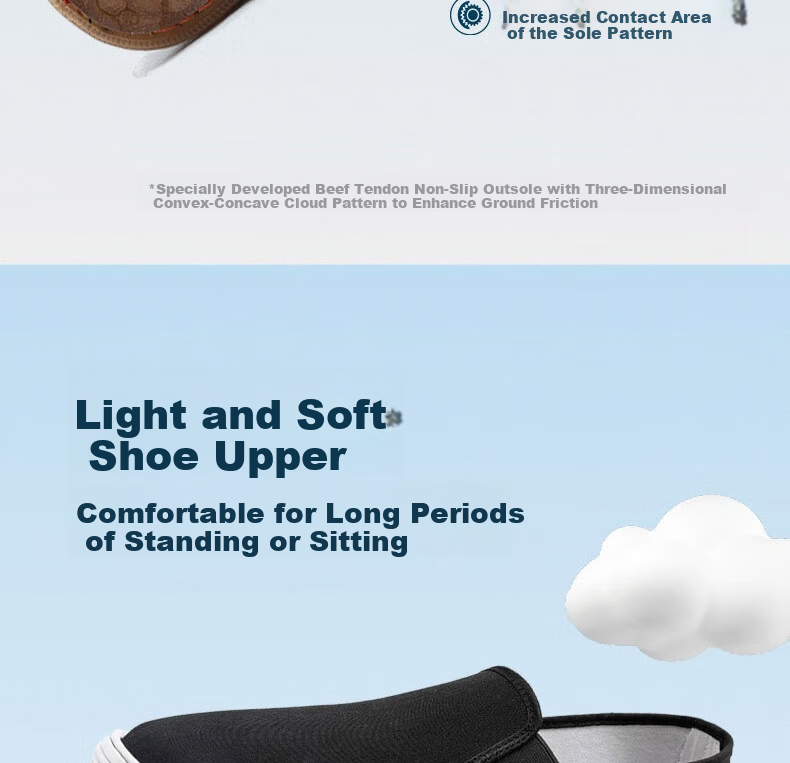 Lifeng Old Beijing Cloth Shoes Men's Genuine Handmade Thousand-Layer Mugwort Odor-Resistant Cowhide Sole Breathable Casual Shoes Black Size 40 6