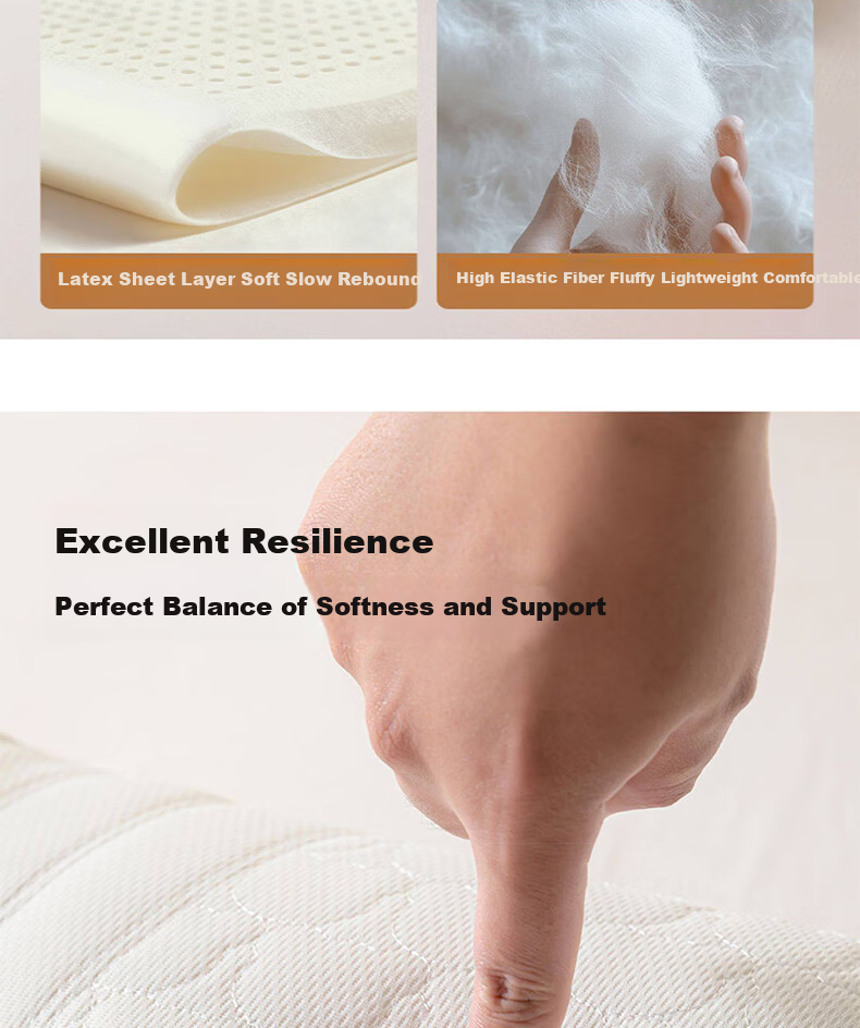 Red Bean Latex Neck Support Pillow for Cervical Spine Deep Sleep 48x74 Low Pillow Single Pack 10