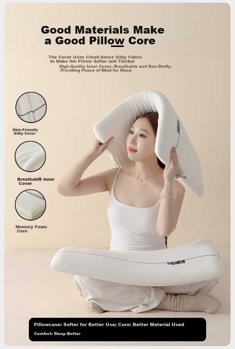 Miiow Slow Rebound Space Memory Foam Pillow Neck Support Sleep Aid Deep Sleep Pillow Core Adult 42*70cm 11