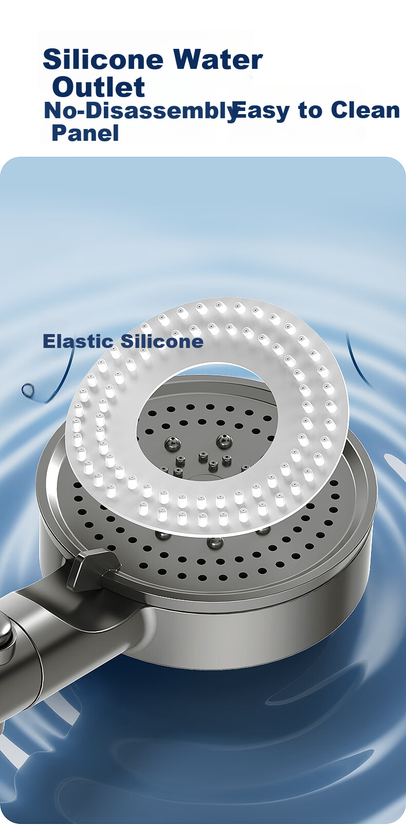 Haili Shower Pressure Boosting Shower Head Filter Bathroom Heater Pressurized Bathing Single Head One-Button Switch GH241 10