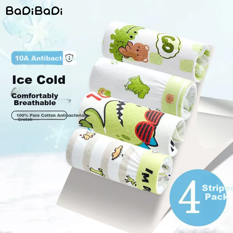 Badi Badi Boys' Ice Silk Boxer Briefs Children's Summer Thin Four-Point Shorts for Boys Ages 3-6