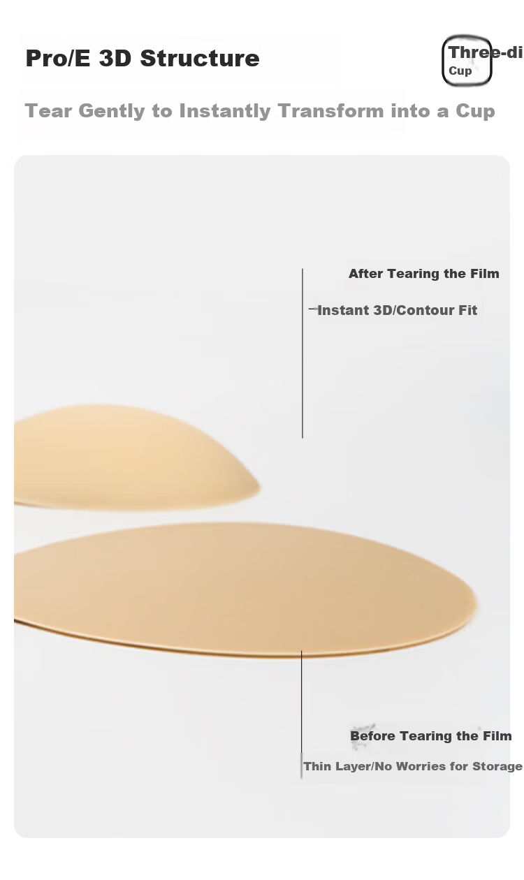 SBEAUTY Breathable Invisible Push-Up Breast Lift Adhesive Pads for Women, Enhancing Cleavage and Size, Summer Anti-Exposure, Wedding Dress Nipple Covers, Pair B 8
