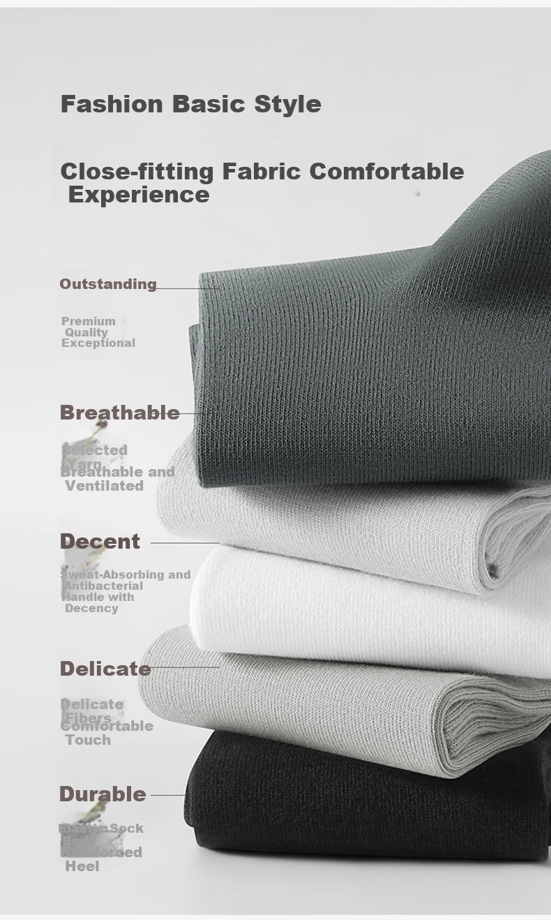 Yimian Men's Short Socks 100% Cotton Summer Thin Antibacterial Odor-Resistant Breathable Sports Cotton Low-Cut Socks 10 Pairs 5