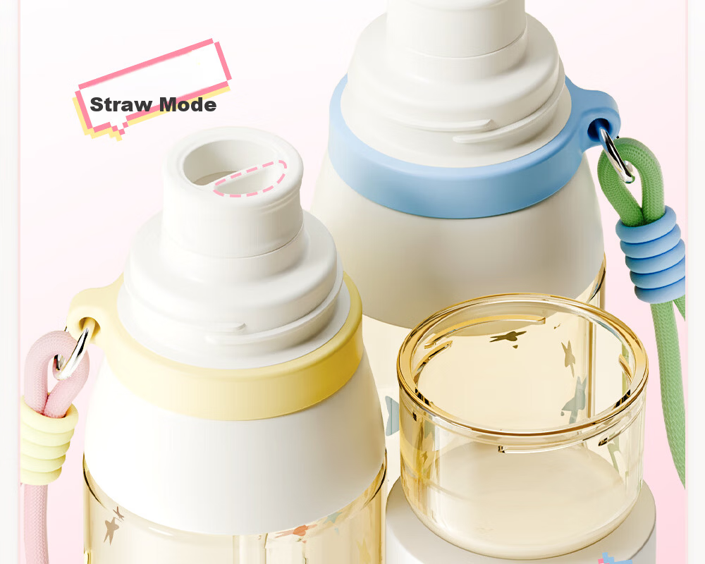 Fuguang Plastic PPSU Water Bottle Children's Student Portable Sports Tea Cup White Blue 580ML 4
