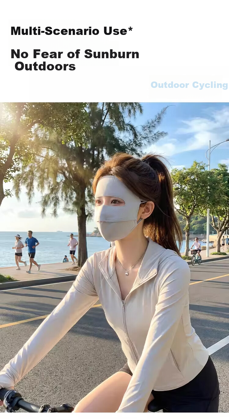 XUEXIMAN Ice Silk Sun Protection Face Mask for Women, Cool And Breathable Full Face Mask, UV Protection, Face-Shaping, Lightweight Face Cover 12