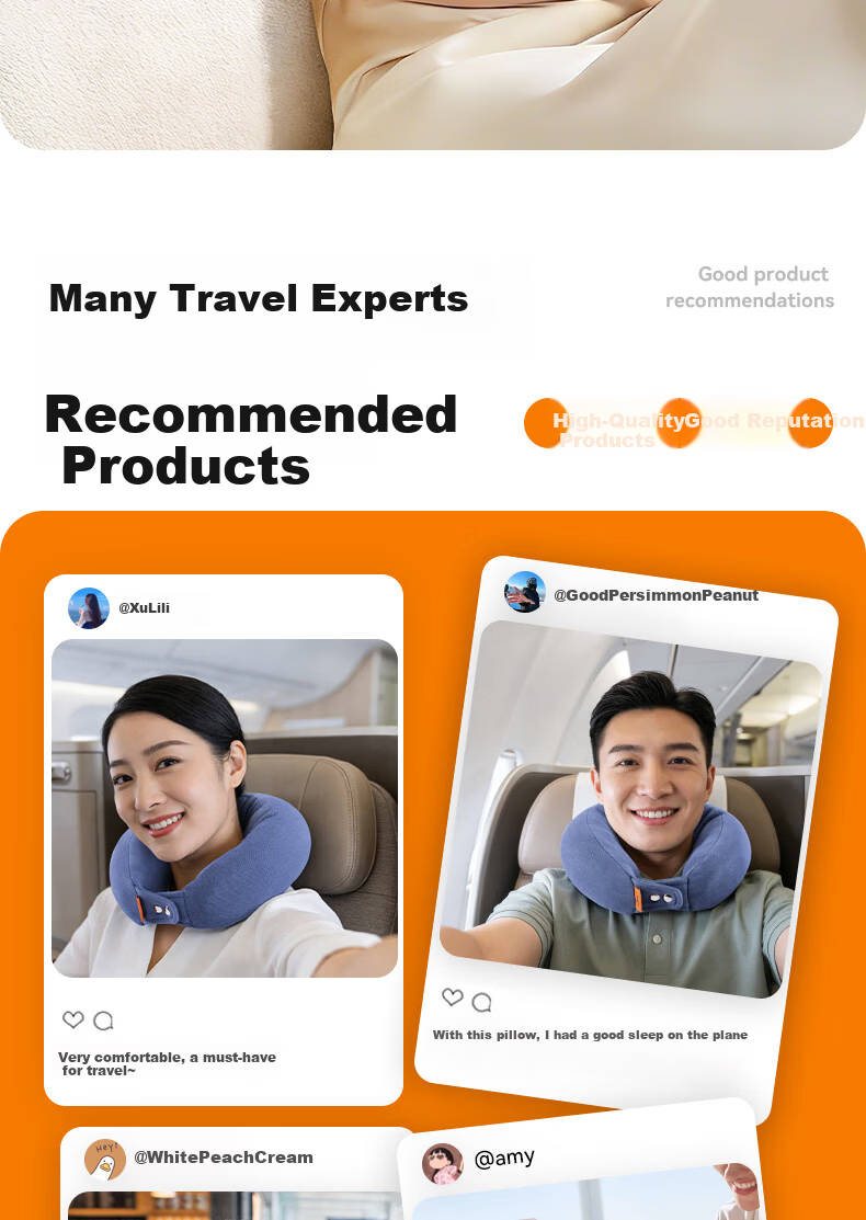 POKALEN U-Shaped Travel Neck Pillow Portable Business Airplane Neck Support Thai Imported Natural Latex Essential for Travel 2