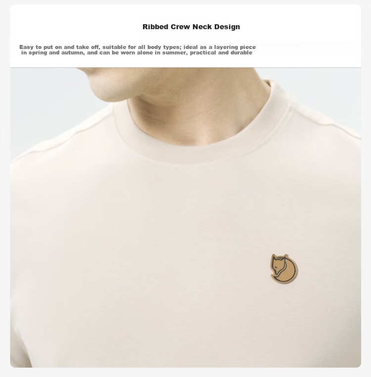 FJALLRAVEN Arctic Fox Men's Short Sleeve T-Shirt Spring Summer Hiking Mountaineering 012511101 M 217 Limestone 13