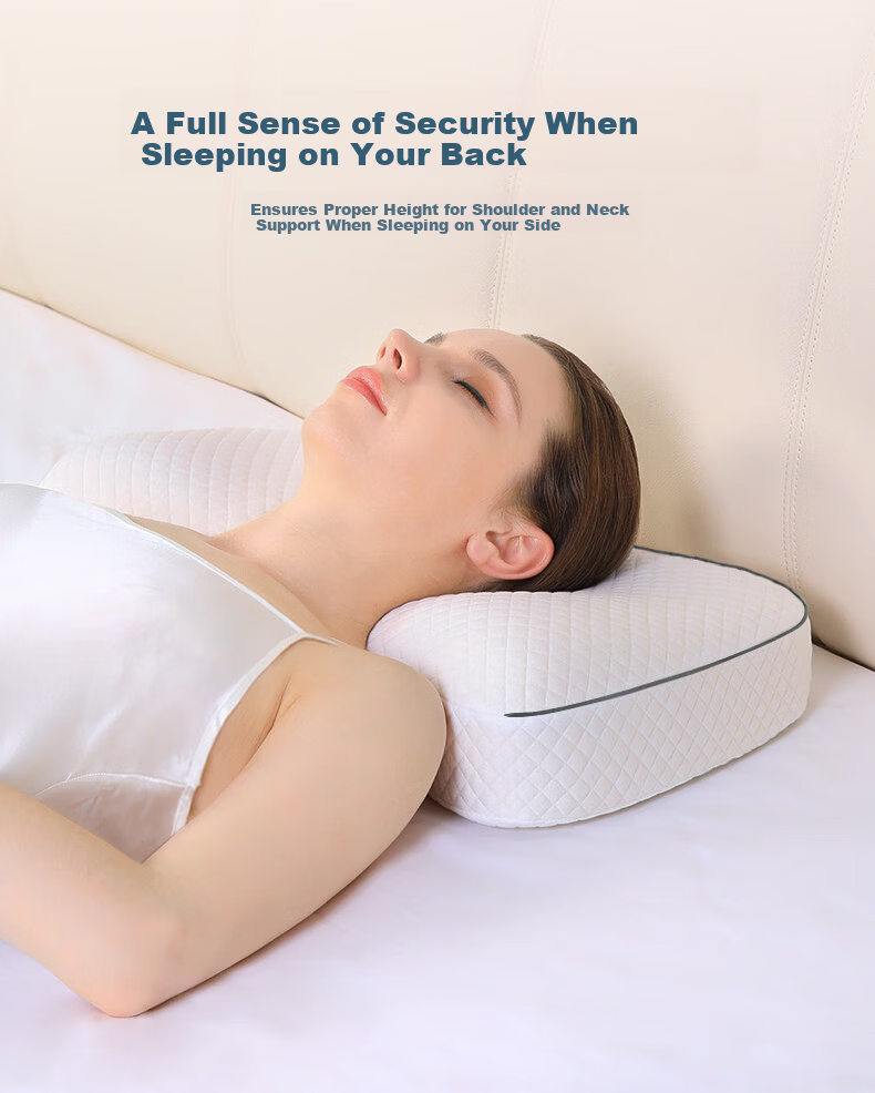 J.Sir Student Pillow for Ages 6-12, Spine Protection, Class A, Children's and Youth Dormitory Cervical Pillow, All-Season Universal 8