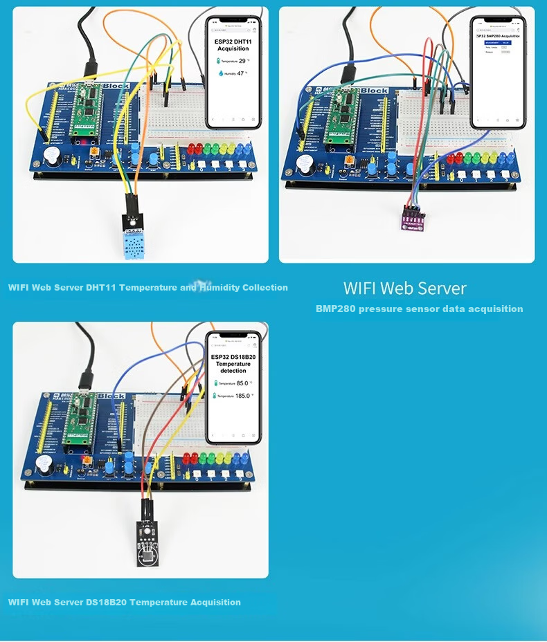 LOBOROBOT ESP32 Development Board IoT Remote Control Misqi Programming Scratch ESP32 Mainboard Kit 17
