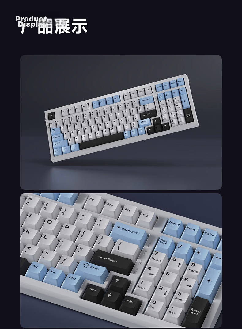Ikbc Answer 98 Three-Mode RGB Window White Wired Gaming Keyboard Mahjong Switch 42g Switch 14
