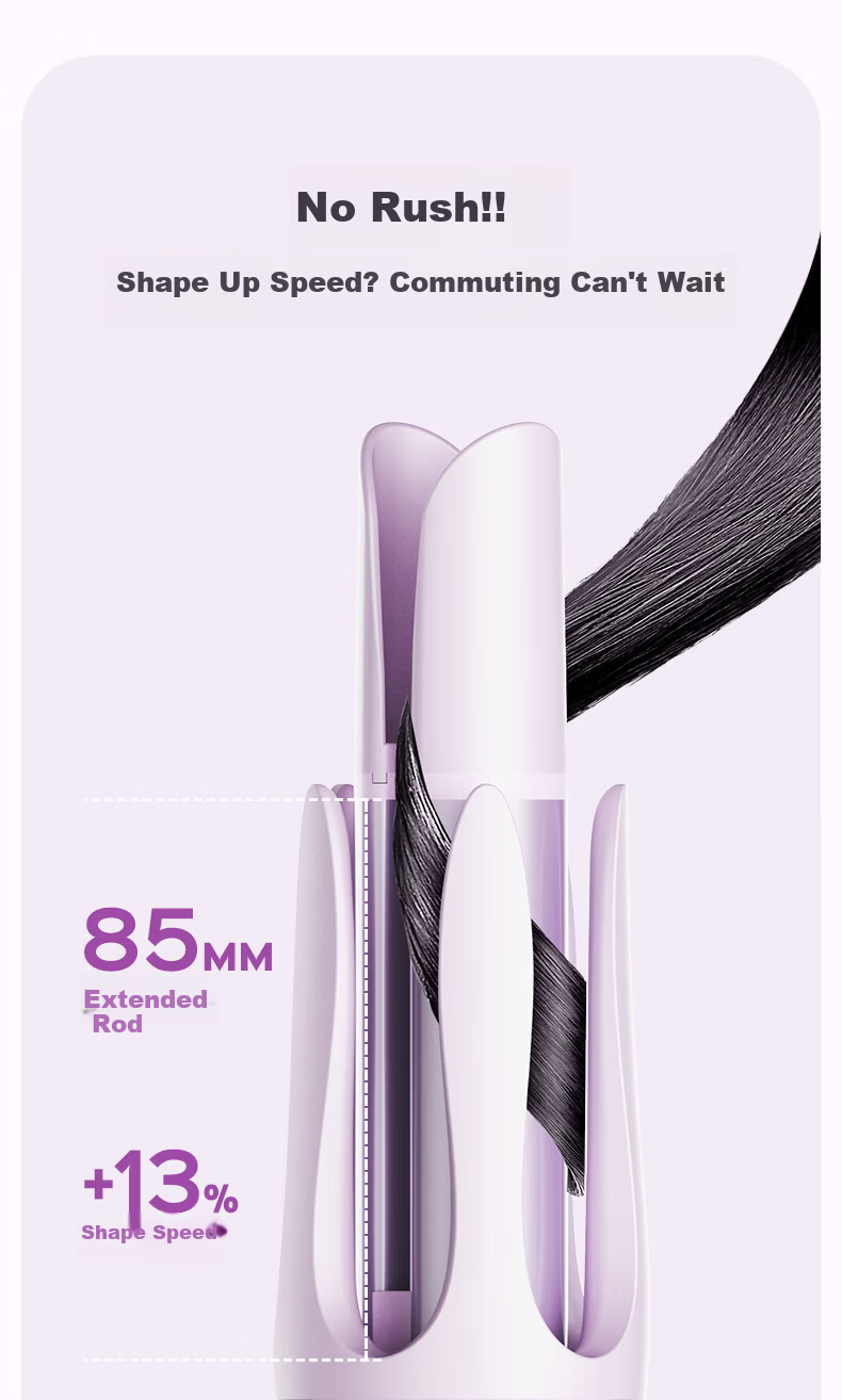Lena 2-in-1 Automatic Curling Iron 32mm Curling Wand + 36mm Straightening Comb Lazy Electric Hair Curler Gift Z5-32&36B [Price Guarantee 618] 5