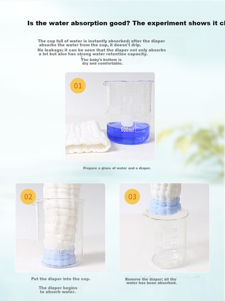 Xiqinbao Baby Diaper Urine Guard 10-Layer Gauze Diaper Pad Gourd-Shaped for Baby Girls (6-Pack) Small Size 6