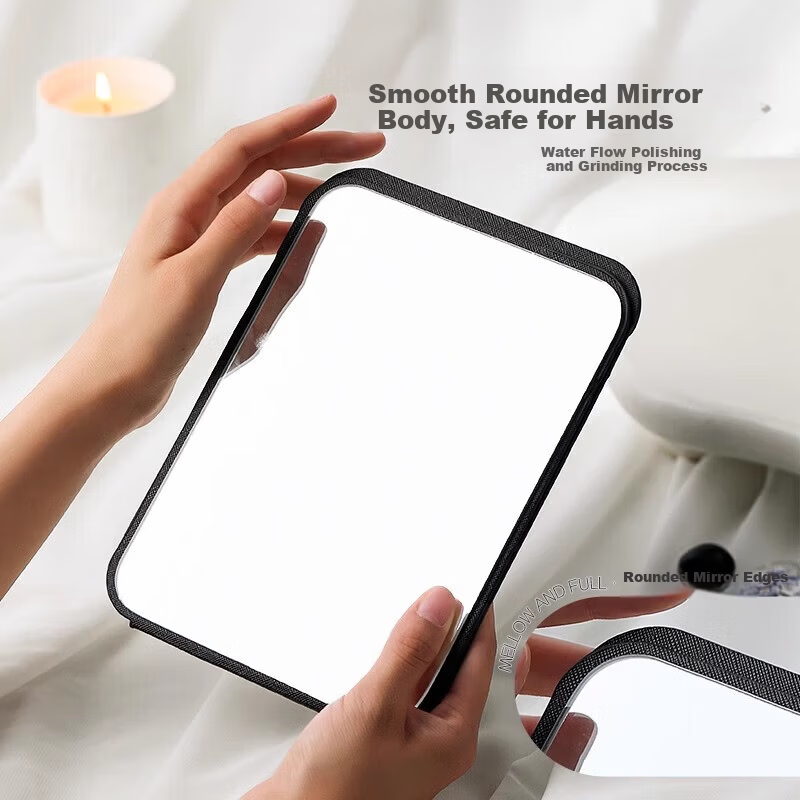 Anerya Dressing Mirror Makeup Mirror Student Dormitory Folding Mirror Home Vanity Mirror Portable Travel Mirror Black