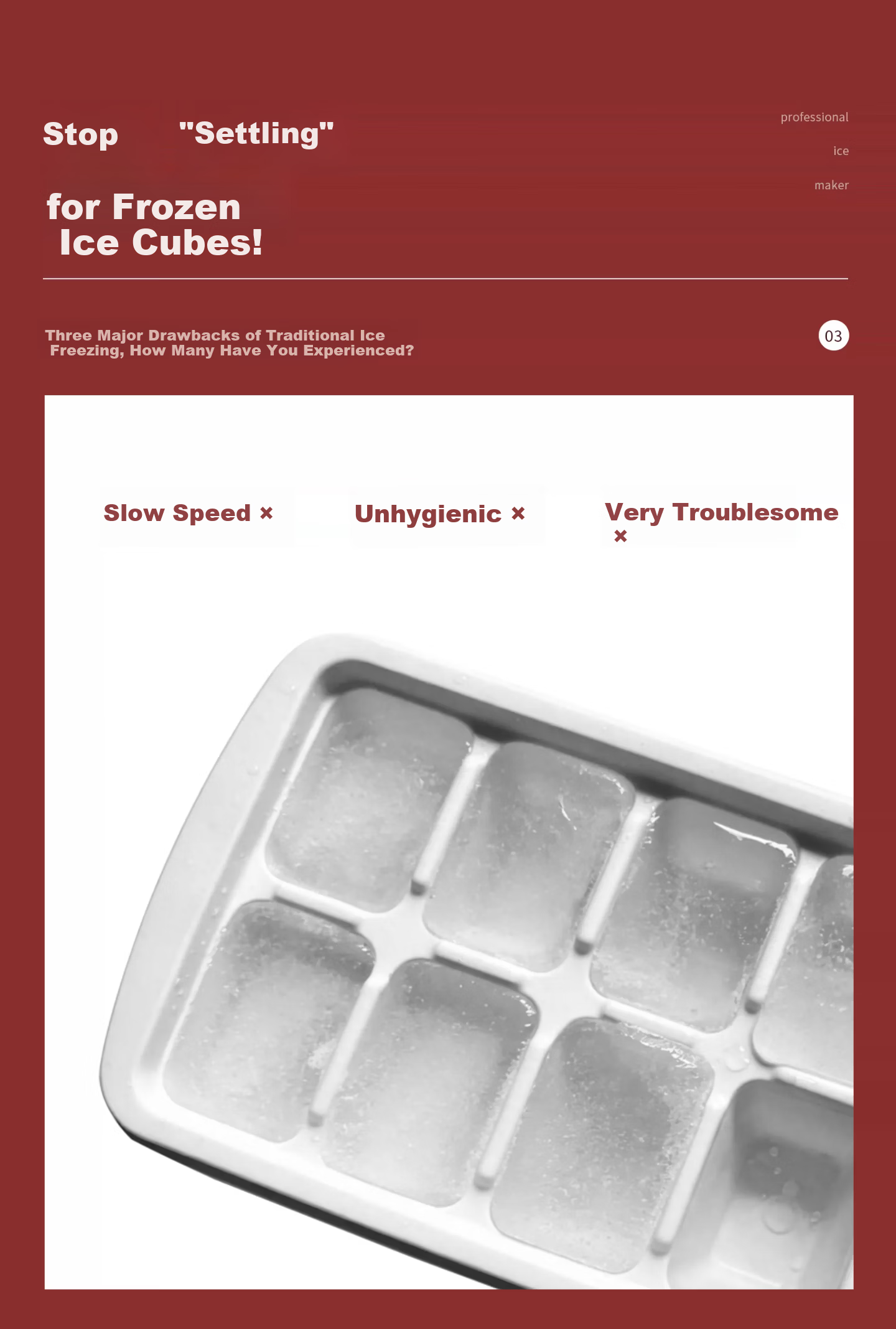 Tim Hortons 【Price Guarantee 618】Tianhao Z3 Home Small Fully Automatic Ice Maker One-Key Cleaning Bullet Ice Adjustable Mini Dormitory Ice Maker Red 6