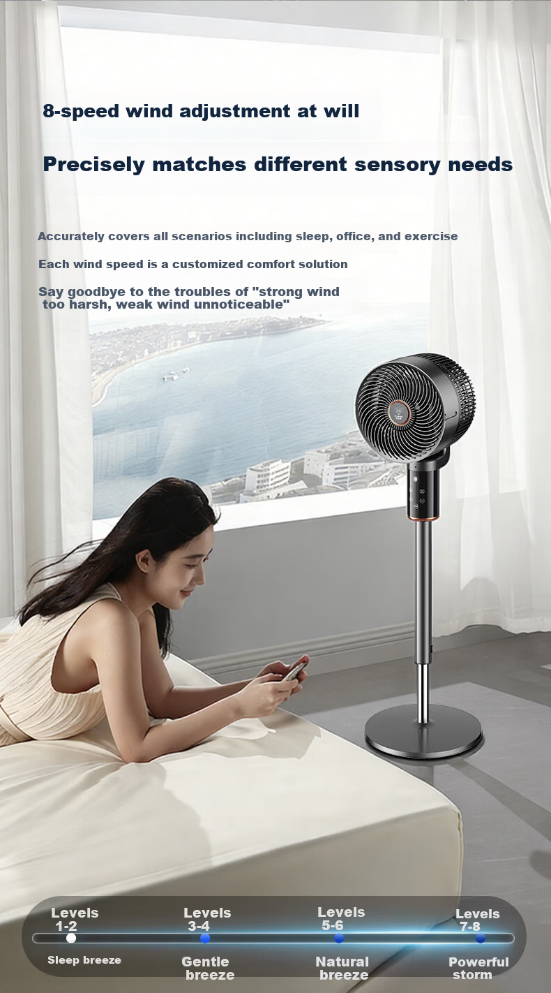 DIAMOND Air Circulation Fan Electric Fan Home Oscillating Pedestal Fan High Wind Ultra-Quiet Living Room Bedroom Fan 2503J with 10% Off for Top Streamers 6