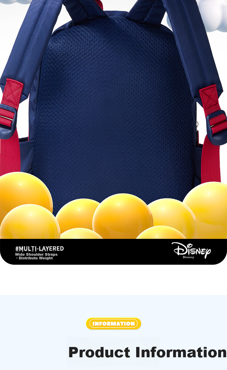 Disney Kindergarten Backpack for Kids Ages 3-6, Lightweight Breathable Large Capacity Stylish Waterproof School Bag 3