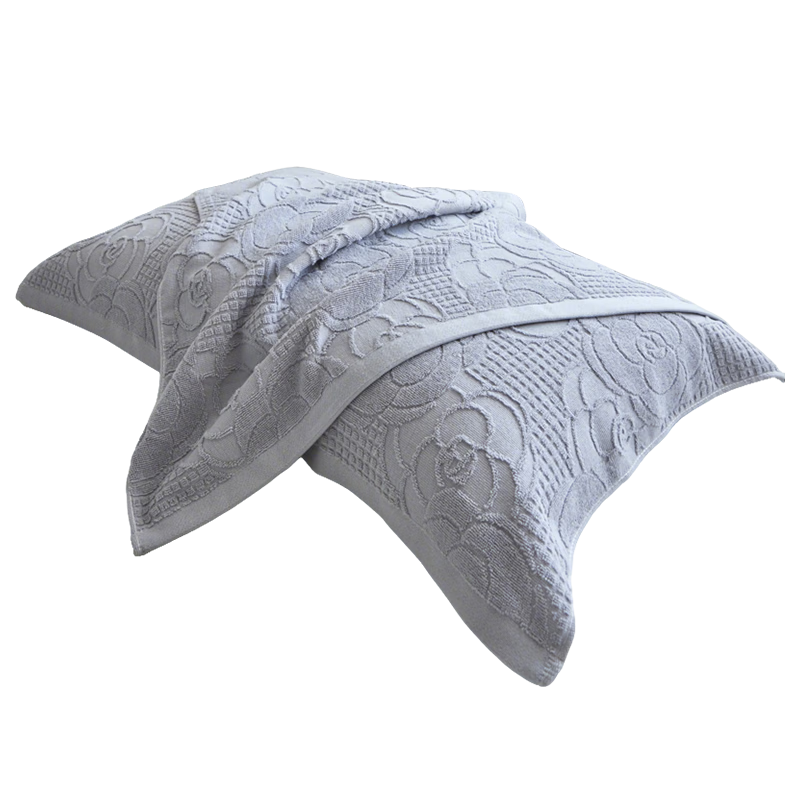 MUJI A-Class 100% Cotton Pillowcase Four-Season Breathable Terry Pillow Cover Anti-Slip Pair 52x75cm
