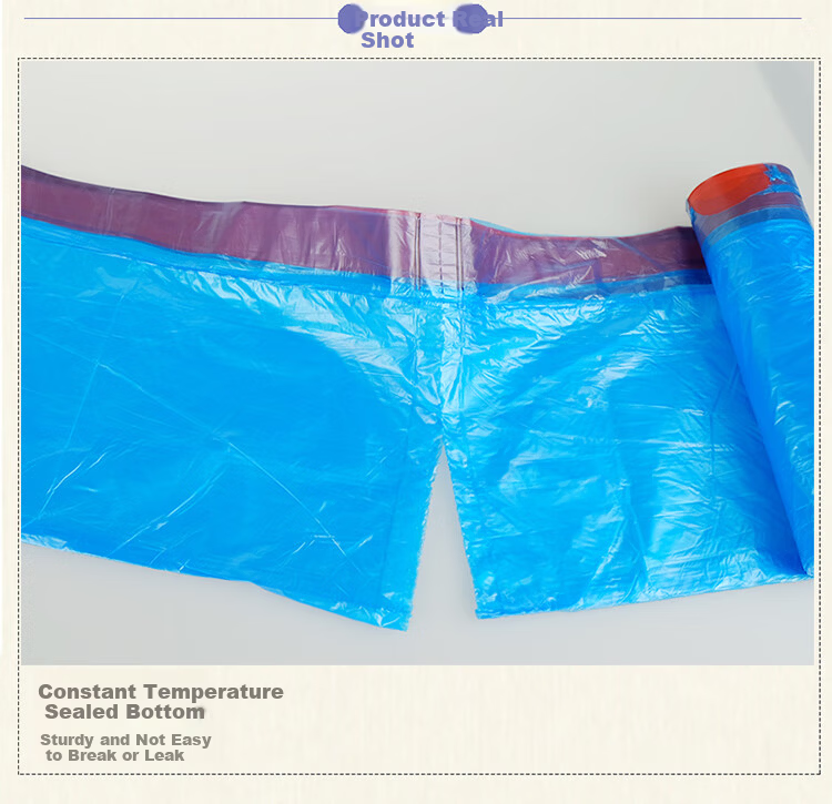 Jiecheng Thickened Drawstring Garbage Bags 15 Rolls 45x45cm 225pcs Double-Sided 2-Layer Large Handheld Kitchen Household Kitchen Waste Bags 5