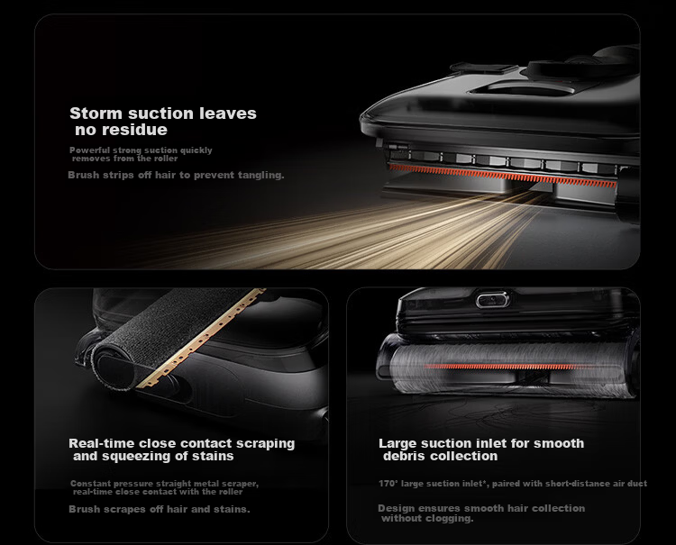 Mijia Xiaomi Floor Washer 5Pro 160℃ Steam Sterilization 26kPa Strong Suction Home Floor Washer and Mop 100℃ Boiling Water Self-Cleaning Anti-Tangle 41