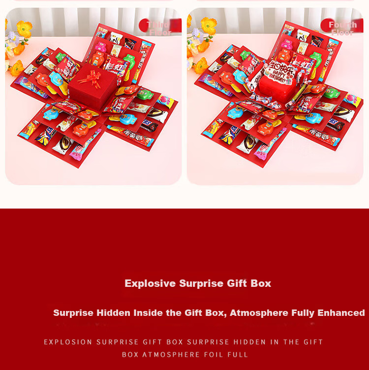 Extreme Space Surprise Box Birthday Gift Explosion Box Confession Tool Anniversary Surprise Red Baby Edition 9