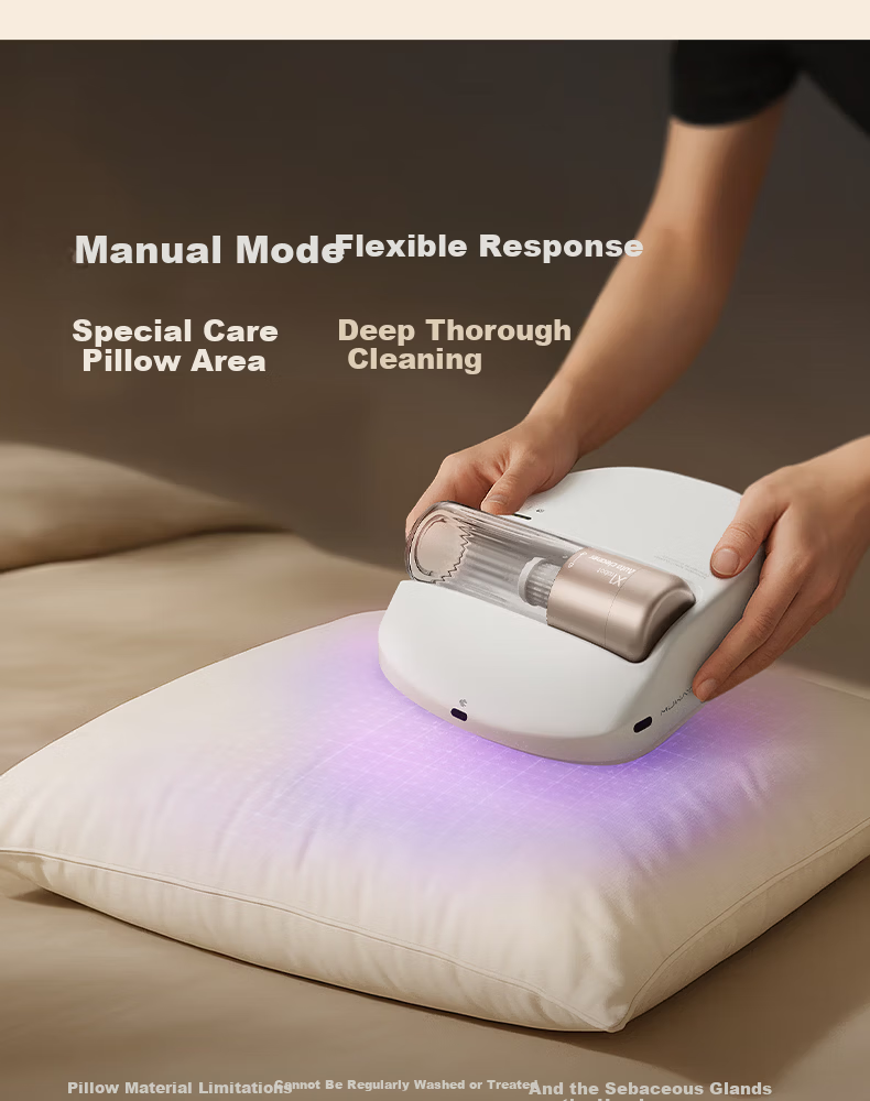 Miaowei Fully Automatic Bed Sweeping Robot Mite Removal Vacuum Cleaner UV Sterilization Pet Hair Cleaning Wireless Dark Gray 23