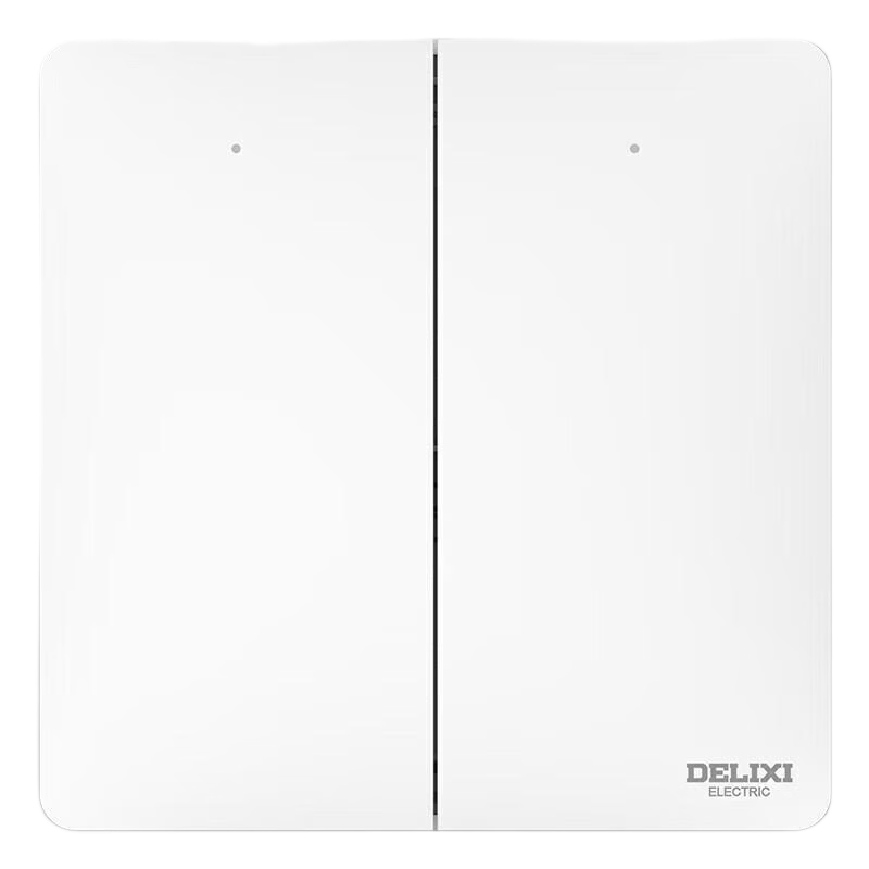 DELIXI Wireless Remote Control Switch, No Wiring Or Network Required, Light Smart Switch, Two-Position Main Switch, White