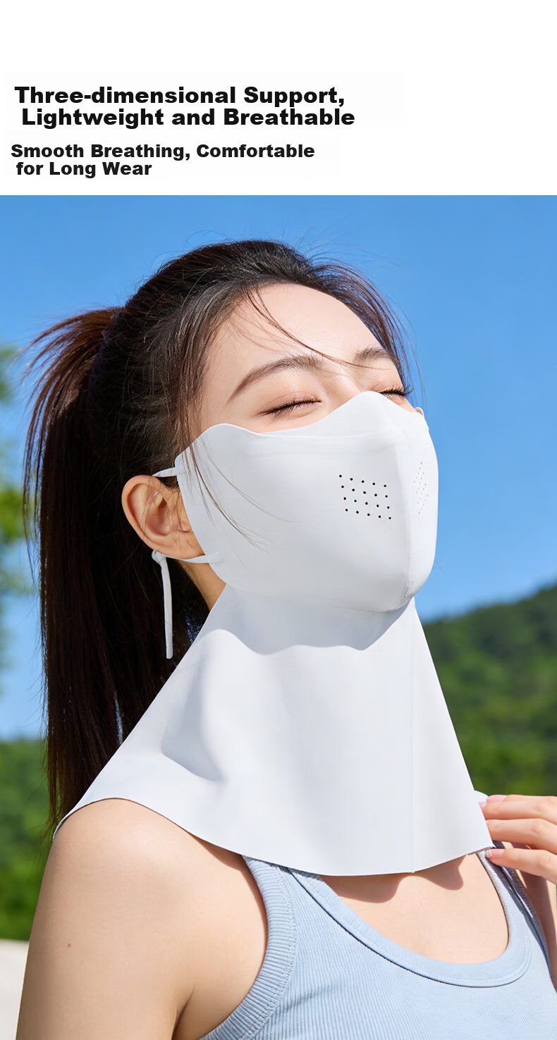 Miiow Women's High-Value UV Protection 3D Stereo Neck Guard Summer Outdoor Cycling Mountaineering Breathable Face Mask 4