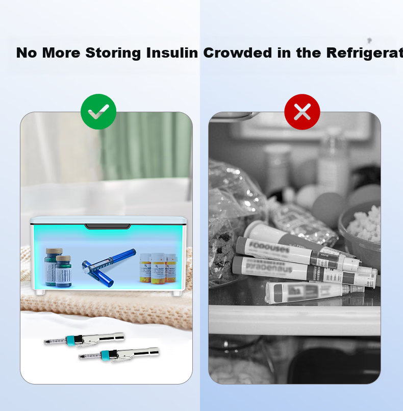 Xinxianglian Growth Hormone Chinese Herbal Medicine, Large Capacity Long-Lasting Cold Storage, Constant Temperature Box for Insulin Storage, Refrigerator Container 6