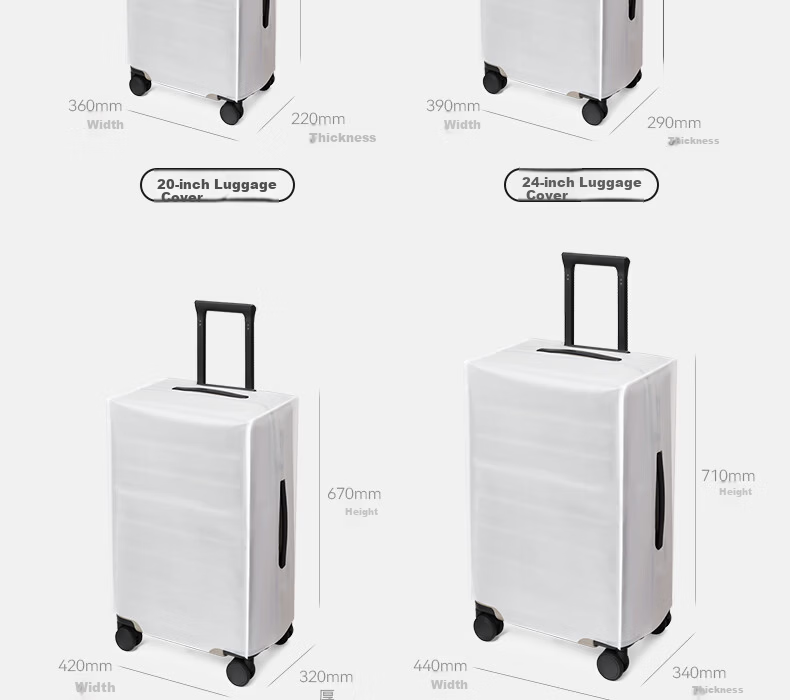 90 Points Luggage Dust Cover Rhine River PRO Series Thickened Protective Cover for Checked Luggage 26 Inch 13