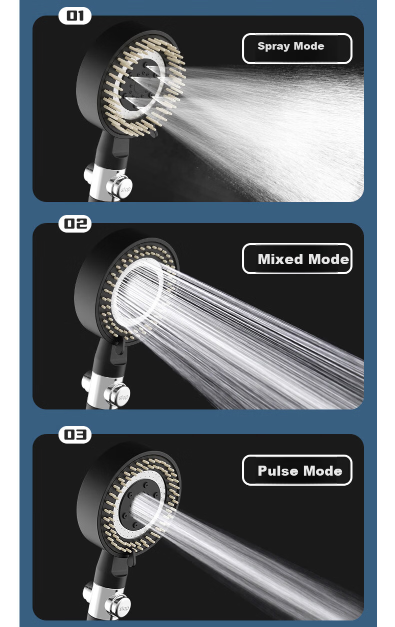 JROR [Germany] High-Pressure Single Spray Shower Head Bathroom Super Strong Water Flow Thermostatic Filtered Shower Head 10