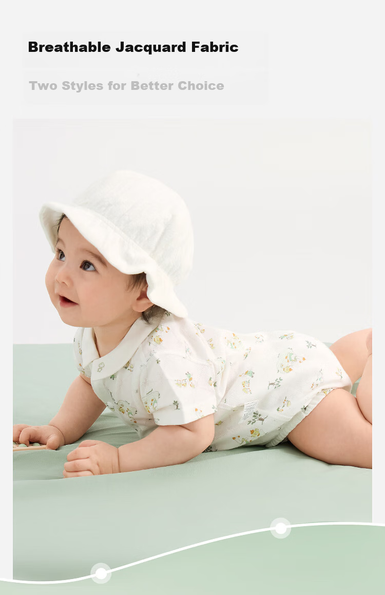 BALABALA Children's Cotton Triangle Shirt, New Summer Thin Style, Baby Bodysuit Two-Piece Set, for Newborns 0-6 Months 5