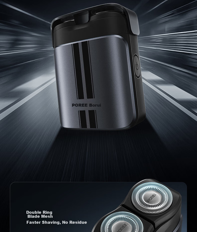 FLYCO Borui Series Electric Shaver Men's Portable Rotary Waterproof Quick Charge Digital Display P28 Gift for Husband Boyfriend Holiday Birthday New Year 2