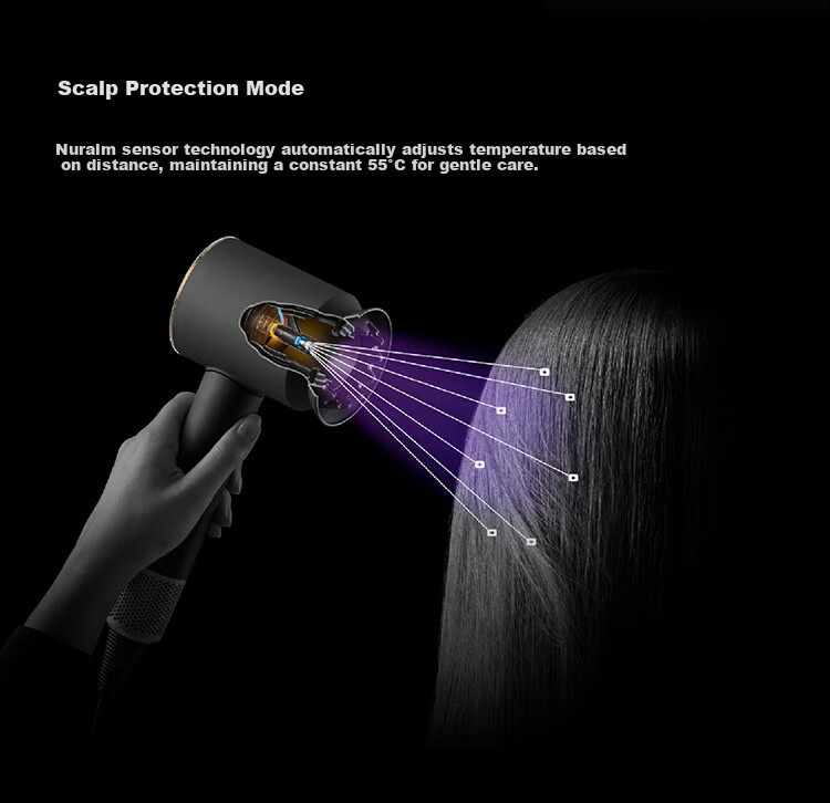 DYSON HD16 New Intelligent Hair Dryer, Supersonic Electric Blower, Negative Ion, Quick-Drying Hair Care, Multiple Nozzles, Amber Gold, Home Use, Gift Recommendation, Gift Box Editio 4