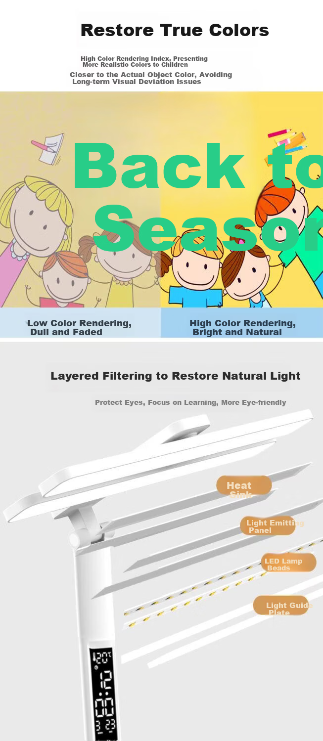 Nando Eye Protection Desk Lamp Non-Rechargeable Plug-in Student Dormitory Children's Study Reading Light 7