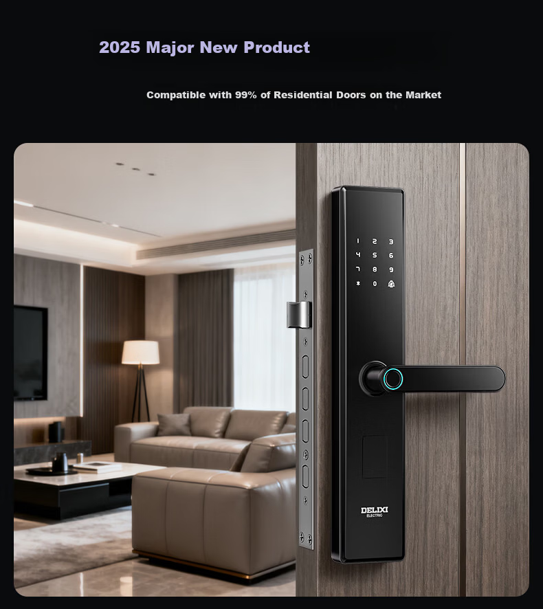 Delixi Electric Password Lock Smart Door Lock Home Fingerprint Lock Self-operated Smart Lock Anti-theft Electronic Entry Door Lock with Installation 27