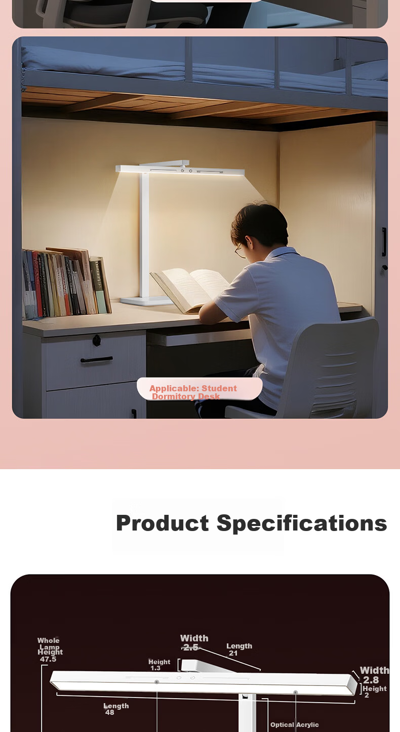 Kuka Clip-On Eye Protection Desk Lamp Desktop Street Lamp Hanging Wall-Mounted Bookshelf Light Children's Student Study Reading Lamp 17